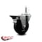 Service Caster 4'' Hard Rubber Wheel Swivel 7/16'' Grip Ring Stem Caster with Brake SCC-GR20S414-HRS-PLB-716138 - alternate 2